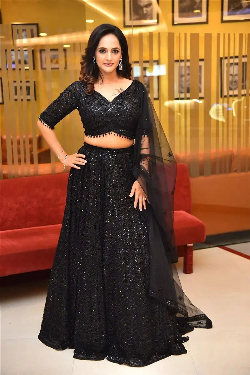 Telugu Actress Jyothi Rai Purvaj in Black Dress